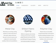 Tablet Screenshot of metalclayartstudio.com.au